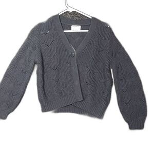 Old Navy Gray Sweater Women's Button Front Size Small